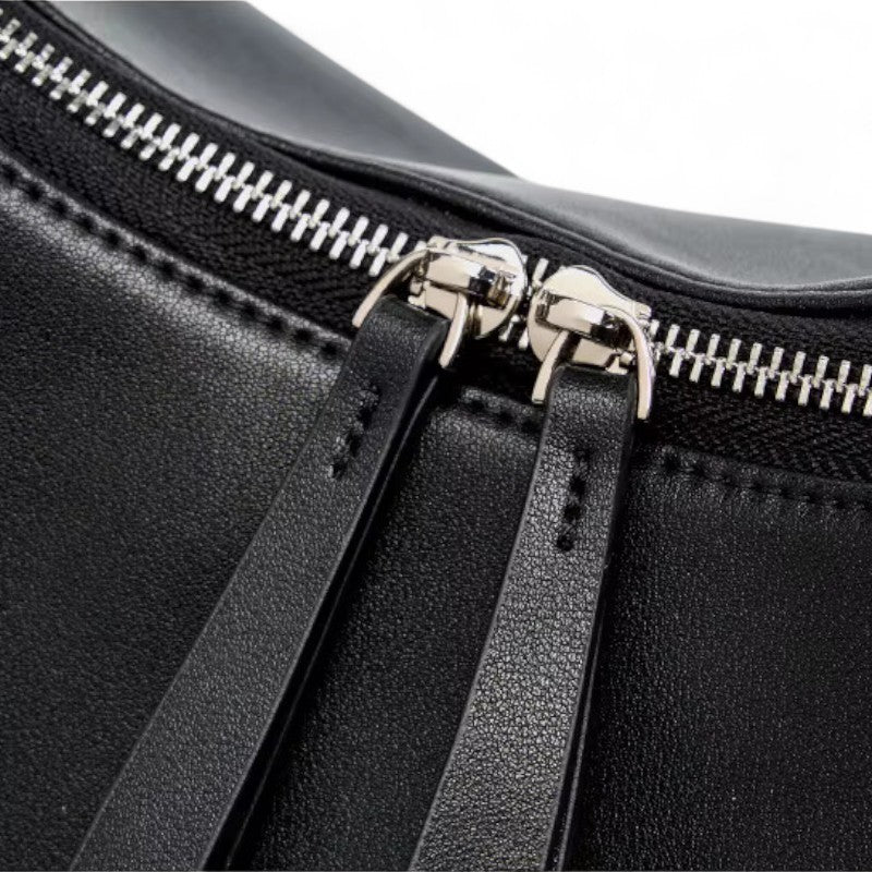 Bolsa Tote Hobo Feminina Nina – Couro Legítimo Preto