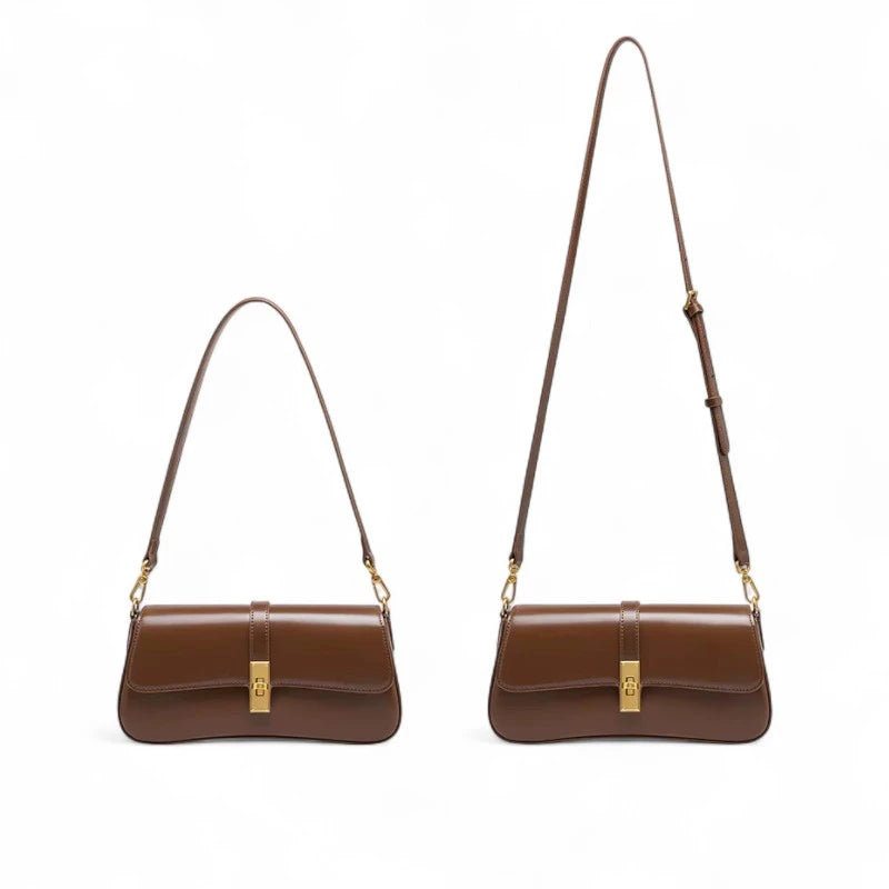 Bolsa Transversal Feminina Lilia – Clutch Couro Legítimo