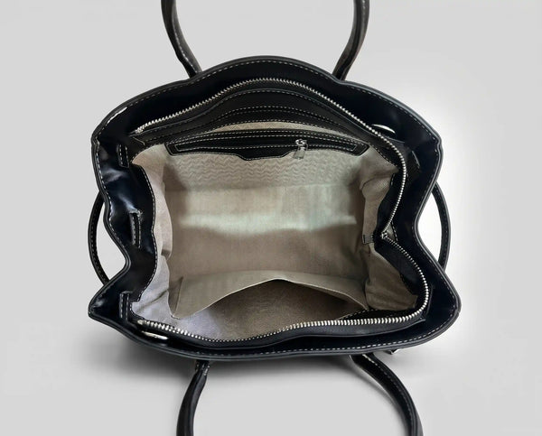 Bolsa Mônaco Canvas e Sintético Preta - Velucci