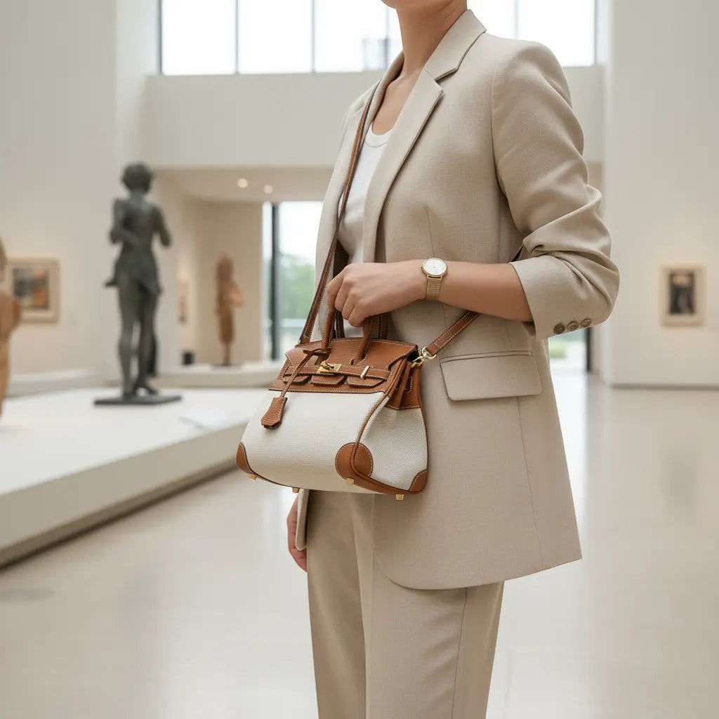 Bolsa Tote Feminina Celia – Couro PU e Lona