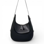 Bolsa Tote Hobo Feminina Nina – Couro Legítimo Preto