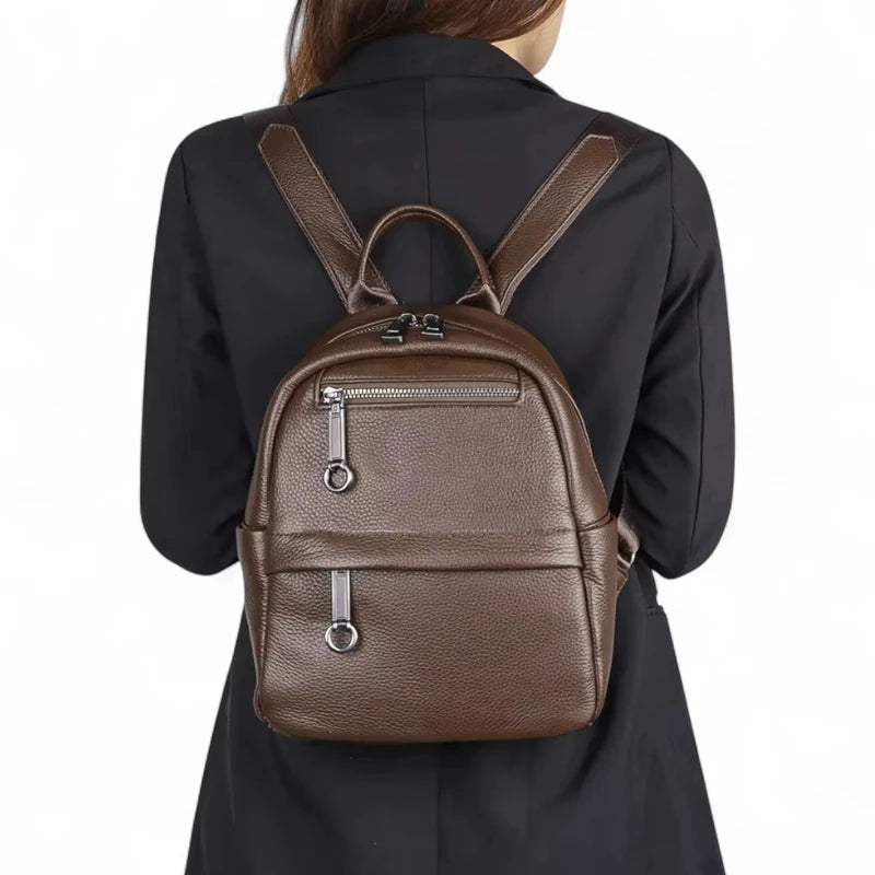 Mochila Feminina Lena – Compacta em Couro Legítimo