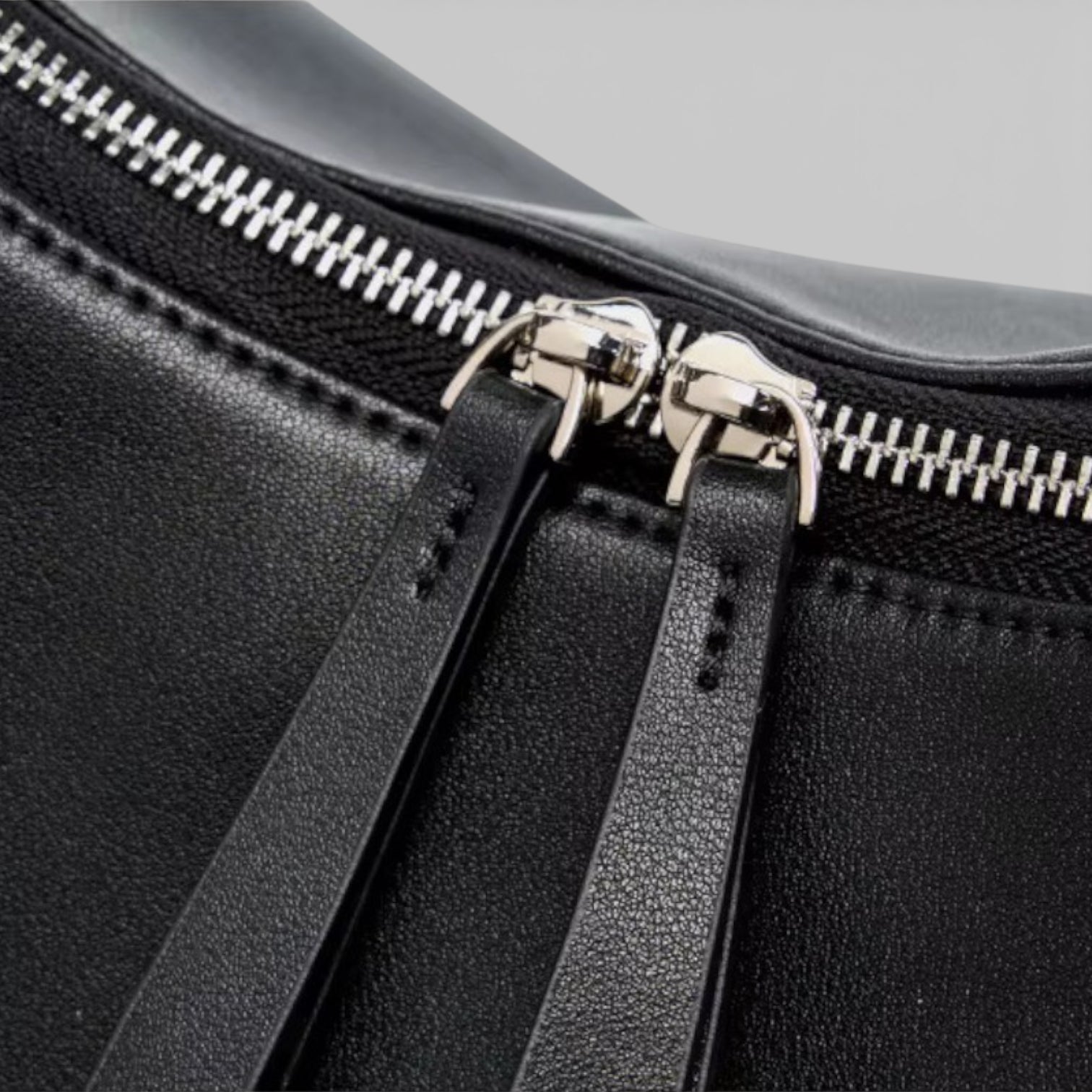 Bolsa Tote Hobo Feminina Nina – Couro Legítimo Preto