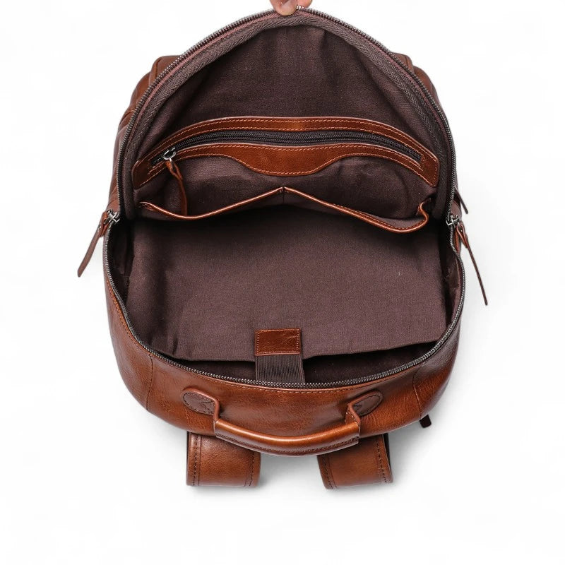 Mochila Unissex Cloé – Couro Legítimo Vintage