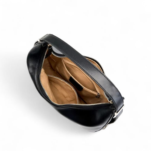 Bolsa Tote Hobo Feminina Nina – Couro Legítimo Preto