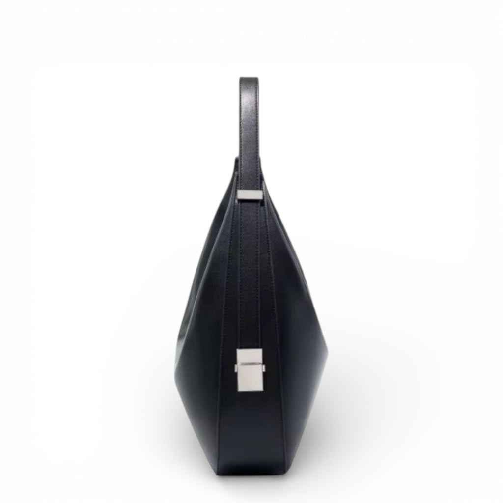 Bolsa Tote Hobo Feminina Nina – Couro Legítimo Preto