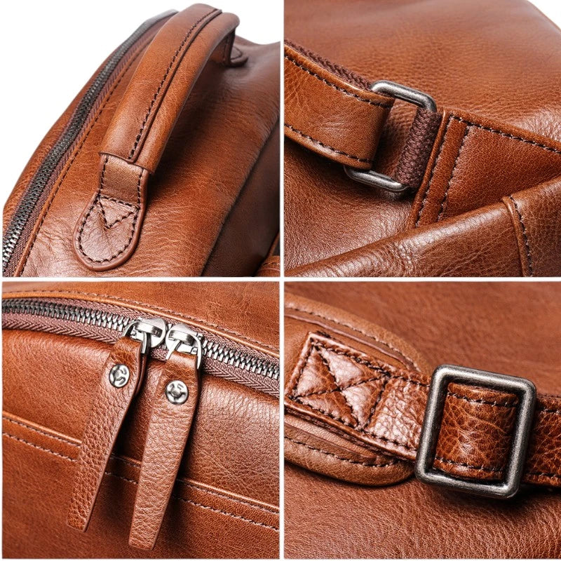Mochila Unissex Cloé – Couro Legítimo Vintage