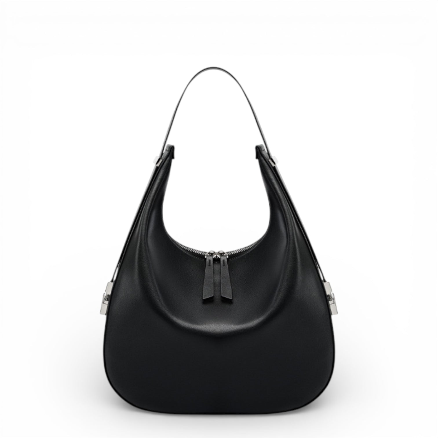 Bolsa Tote Hobo Feminina Nina – Couro Legítimo Preto