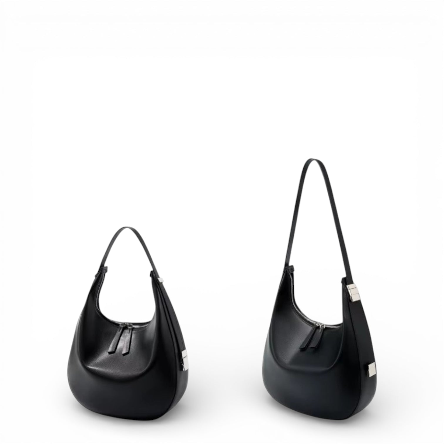 Bolsa Tote Hobo Feminina Nina – Couro Legítimo Preto