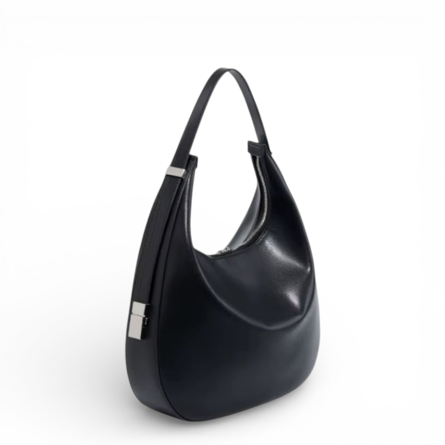 Bolsa Tote Hobo Feminina Nina – Couro Legítimo Preto