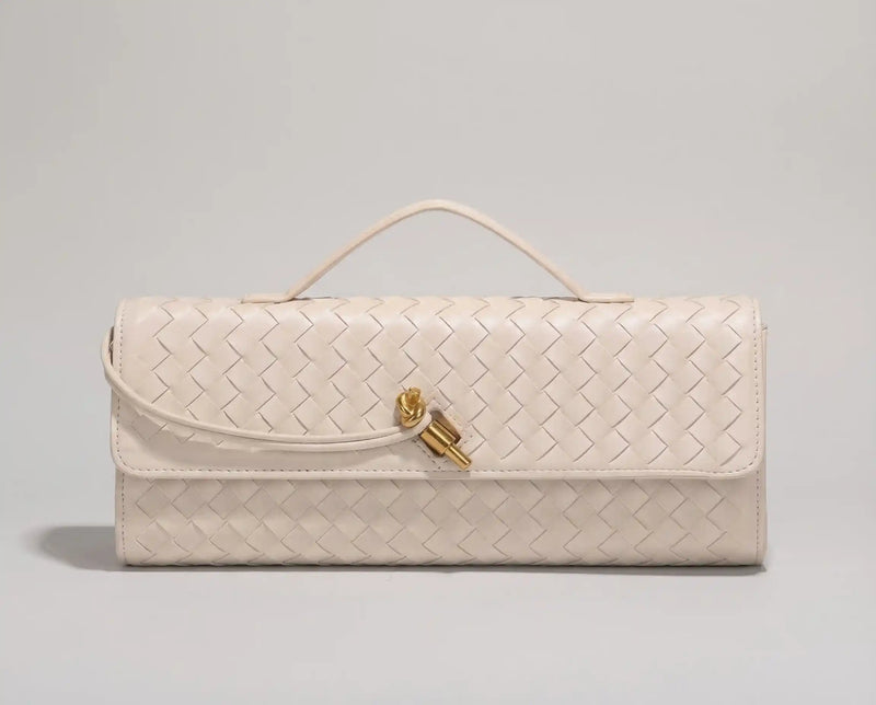 Bolsa Miami Velucci — modelo baguette trançado para mulher 35+ contemporânea