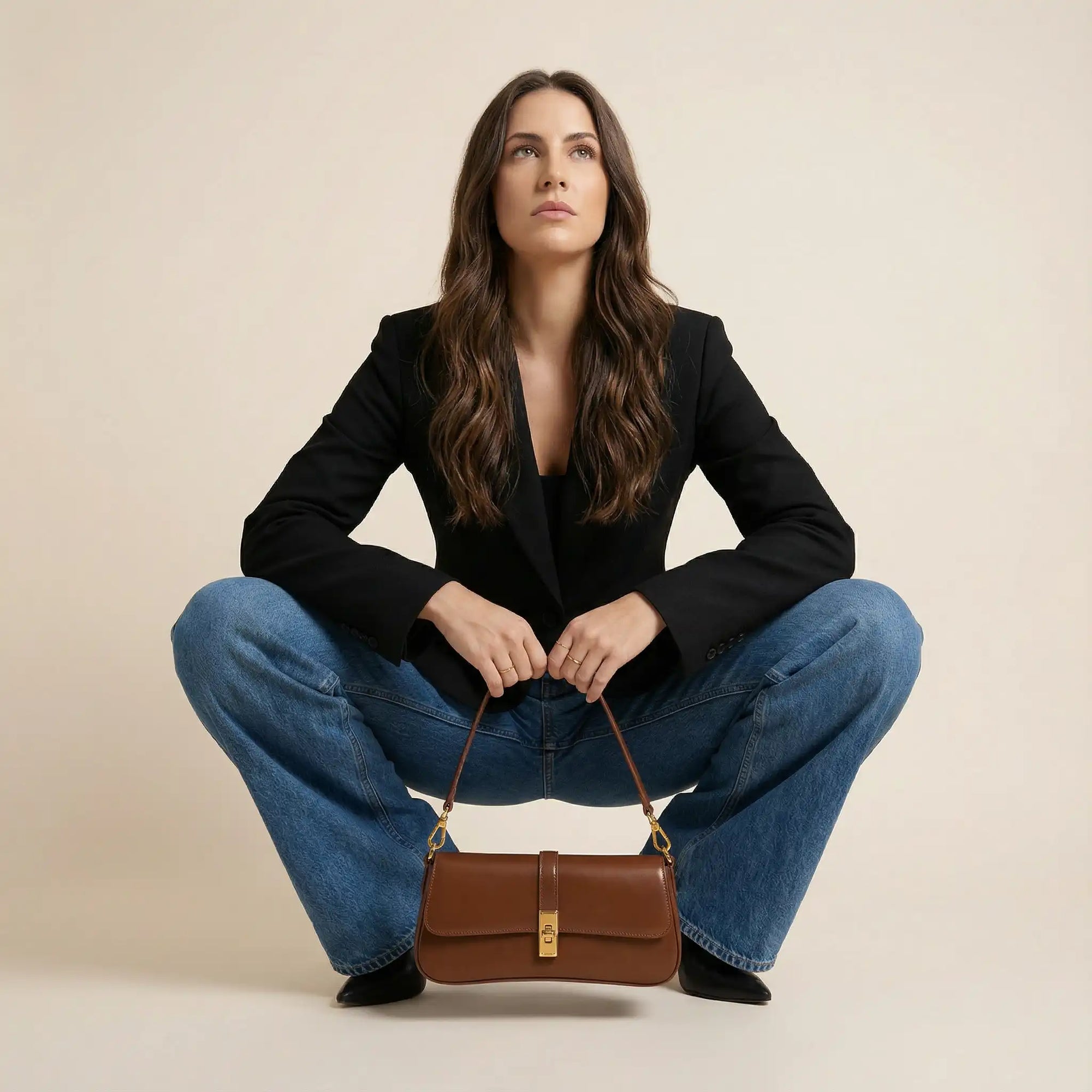 Bolsa Transversal Feminina Lilia – Clutch Couro Legítimo