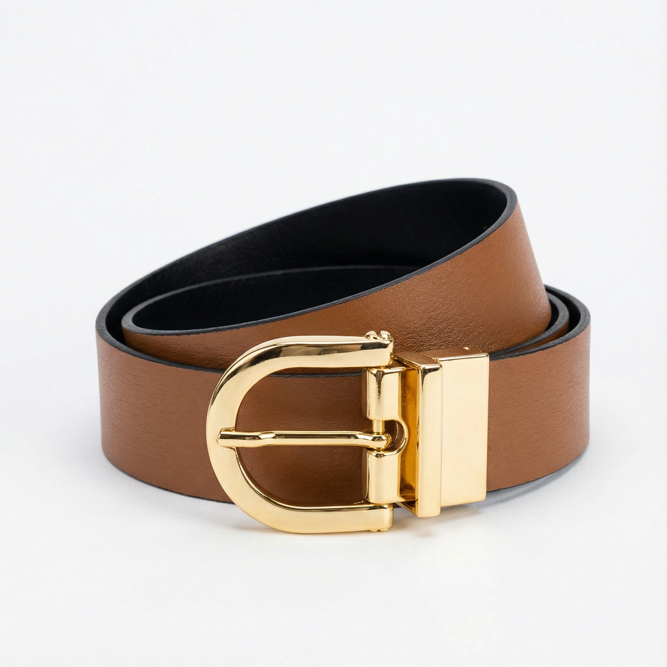 Cinto Feminino Stella - Couro Legítimo Dupla Face