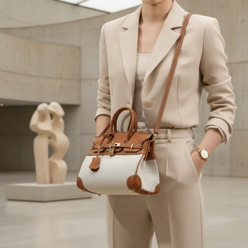 Bolsa Tote Feminina Celia – Couro PU e Lona